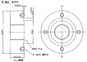 SUS303（φ150×50）図面